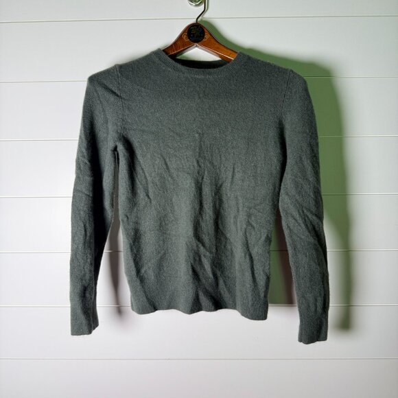 Quince Sweaters - Quince Mongolian Cashmere Long Sleeve Crewneck Sweater Moss Sz Small